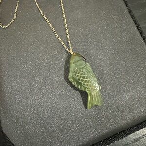 Jade Fish Pendant Necklace